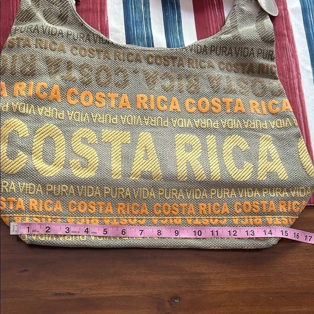 Costa Rica Themed Tan and Orange Women's Bag